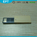 Поворотный УДП тиснение логотипа Бамбук 32 Гб USB флэш-накопитель